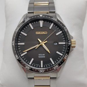 Seiko Men's Solar Essentials Two-Tone Watch